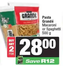 Spar Pasta Grandé Macaroni or Spaghetti offer
