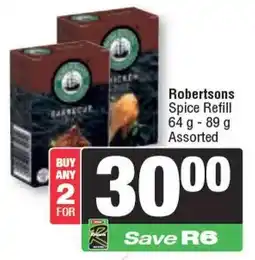 Spar Robertsons Spice Refill Assorted offer