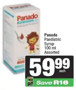 Spar Panado Paediatric Syrup Assorted offer