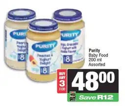Spar Purity Baby Food Assorted offer