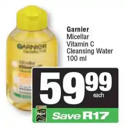 Spar Garnier Micellar Vitamin C Cleansing Water offer