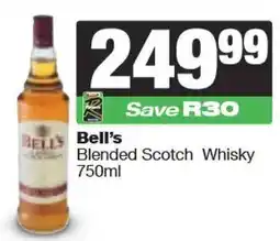 Spar Bell's Blended Scotch Whisky offer