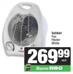 Spar Goldair Fan Heater White offer