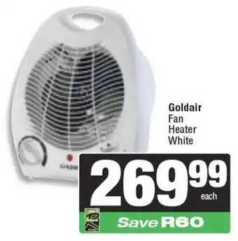Spar Goldair Fan Heater White offer
