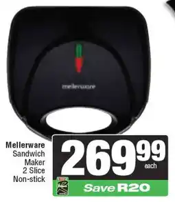 Spar Mellerware Sandwich Maker 2 Slice Non-stick offer