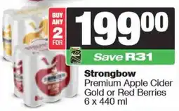 Spar Strongbow Premium Apple Cider Gold or Red Berries offer