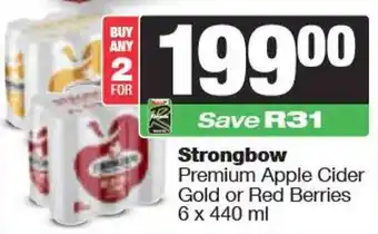 Strongbow Premium Apple Cider Gold or Red Berries