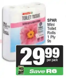 Spar SPAR Mini Toilet Rolls 1 Ply offer
