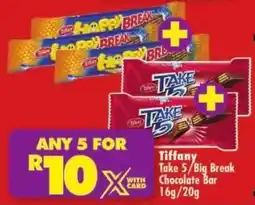 Shoprite Tiffany Take 5/ Big Break Chocolate Bar offer