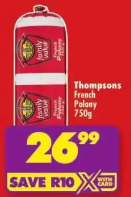 Shoprite Thompsons French Polony offer