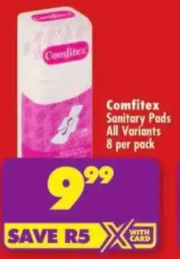 Shoprite Comfitex Sanitary Pads All Variants offer