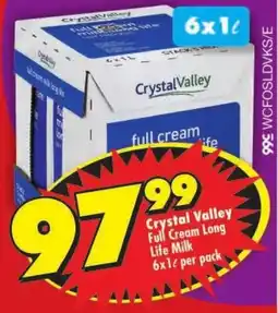 Shoprite Crystal Valley Full Cream Long Life Milk offer