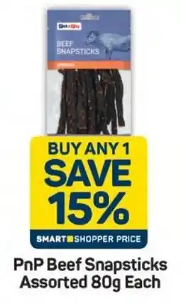 Pick n Pay Hypermarket PnP Beef Snapsticks Assorted offer