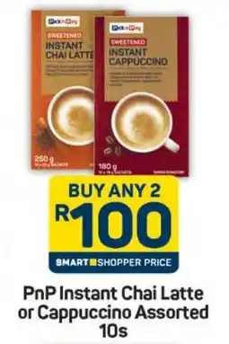 Pick n Pay Hypermarket PnP Instant Chai Latte or Cappuccino Assorted offer