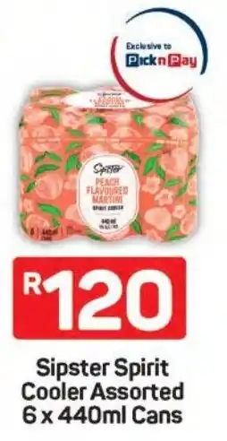 Pick n Pay Hypermarket Sipster Spirit Cooler Assorted offer