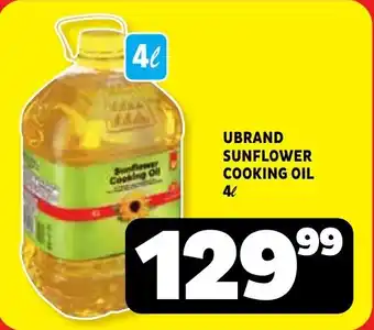 Usave Ubrand sunflower cooking oil offer