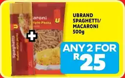 Usave Ubrand spaghetti/ macaroni offer