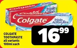 Usave Colgate Toothpaste offer