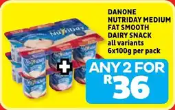Usave Danone nutriday medium fat smooth dairy snack offer