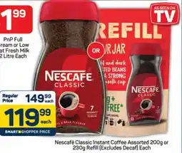 Pick n Pay Hypermarket Nescafé Classic Instant Coffee Assorted or Refill offer