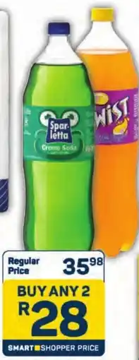Pick n Pay Hypermarket Sparletta or Twist Flavoured Carbonated Soft Drink Assorted offer