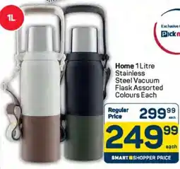 Pick n Pay Hypermarket Home Stainless Steel Vacuum Flask Assorted Colours offer