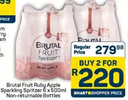 Pick n Pay Hypermarket Brutal Fruit Ruby Apple Sparkling Spritzer Non-returnable Bottles offer