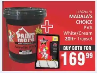 KitKat Cash and Carry 116024L-5L Madala's Choice PVA White/Cream 20Lt+ Trayset offer