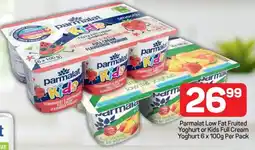Pick n Pay Hypermarket Parmalat Low Fat Fruited Yoghurt or Kids Full Cream Yoghurt offer