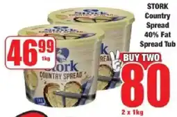 Boxer Stork Country Spread 40% Fat Spread Tub offer