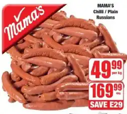 Boxer Mama's Chilli/ Plain Russians offer