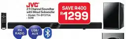 Pick n Pay Hypermarket JVC 2.1 Channel Soundbar with Wired Subwoofer offer