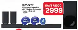 Pick n Pay Hypermarket Sony 5.1 Channel Soundbar with Wireless Subwoofer offer