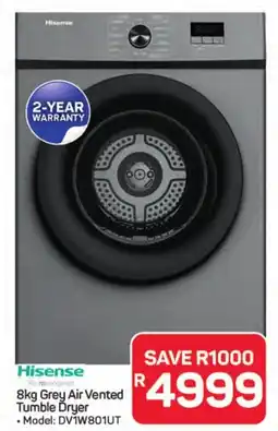 Pick n Pay Hypermarket Hisense Grey Air Vented Tumble Dryer offer