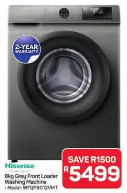 Pick n Pay Hypermarket Hisense Grey Front Loader Washing Machine offer