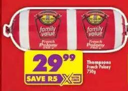 Shoprite Thompsons French Polony offer