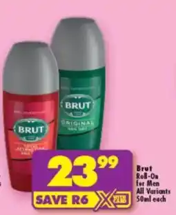 Shoprite Brut Roll-On for Men All Variants offer