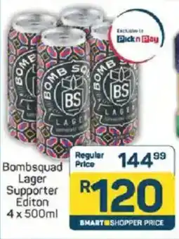 Pick n Pay Bombsquad Lager Supporter Editon offer
