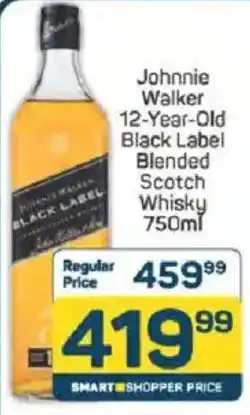 Pick n Pay Johnnie Walker 12-Year-Old Black Label Blended Scotch Whisky offer