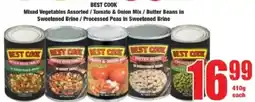 Boxer Best Cook Mixed Vegetables Assorted/ Tomato & Onion Mix/ Butter Beans in Sweetened Brine/ Processed Peas In Sweetened Brine offer