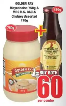 Boxer Golden Ray Mayonnaise & Mrs H.S. Balls Chutney Assorted offer