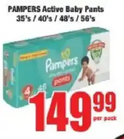 Boxer Pampers Active Baby Pants offer