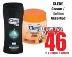 Boxer Clere Cream/ Lotion Assorted offer