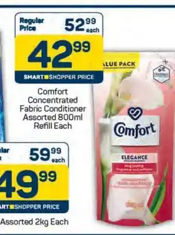 Pick n Pay Comfort Concentrated Fabric Conditioner Assorted 800ml Refill Each offer