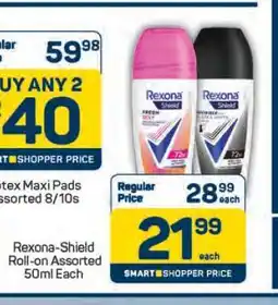 Pick n Pay Rexona-Shield Roll-on Assorted 50ml Each offer