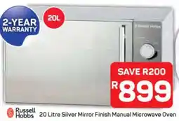 Pick n Pay 20 Litre Silver Mirror Finish Manual Microwave Oven offer