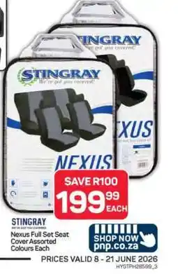 Pick n Pay Hypermarket Nexus Full Set Seat Cover offer