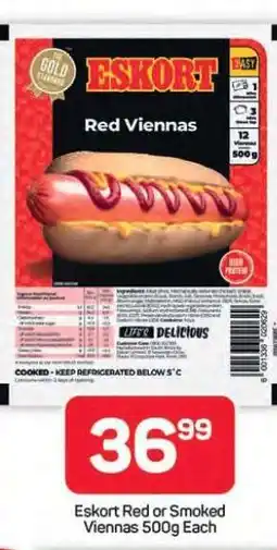 Pick n Pay Hypermarket Eskort Red or Smoked Viennas 500g offer