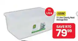 Pick n Pay Hypermarket Addis 11 Litre Clearly Neat Storage Box offer