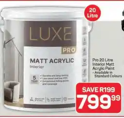 Pick n Pay Hypermarket Luxe Pro Matt Acrylic Interior Paint offer